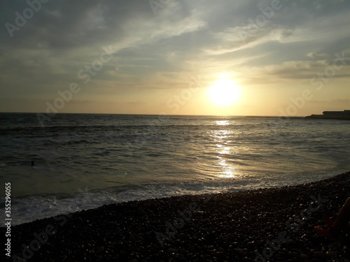 sunset over the sea