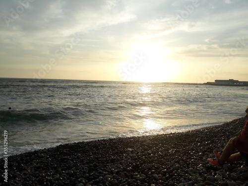 sunset on the beach
