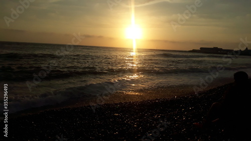 sunset on the beach