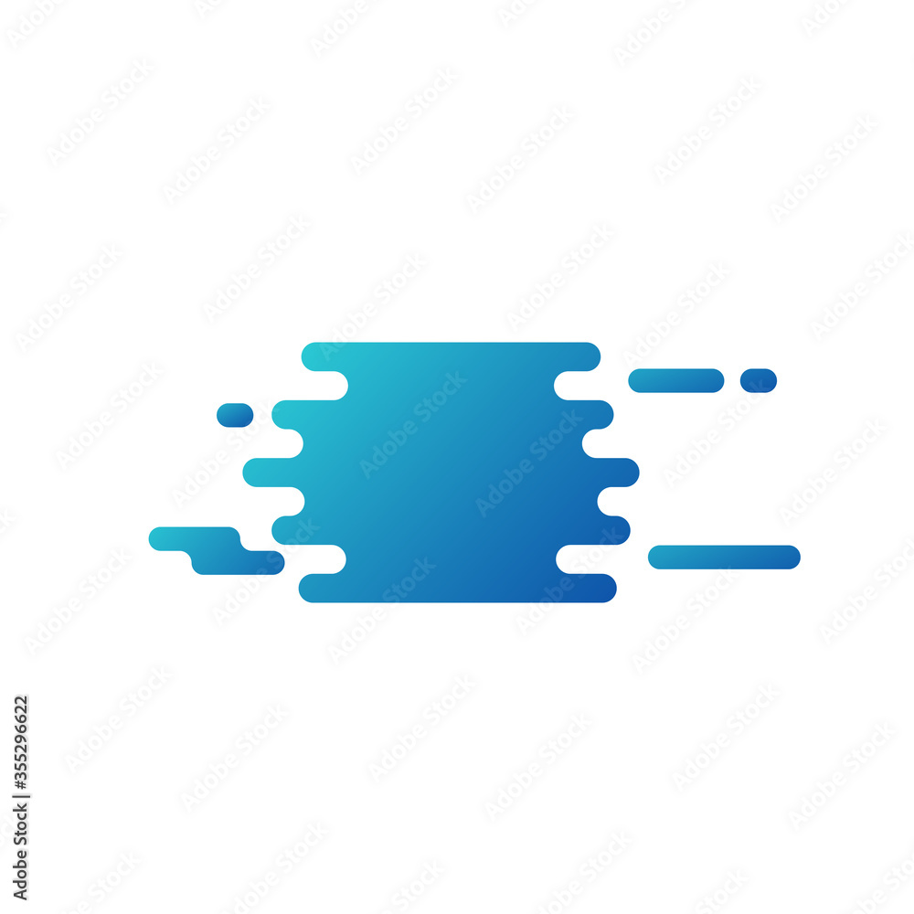 waterfall logo. water logo. creative logo design. line logo. Stock vector illustration isolated on white background.