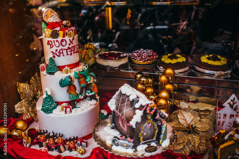 Naklejka premium Pastel de navidad