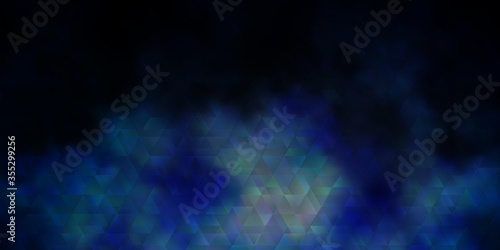 Dark Purple vector pattern with lines, triangles.