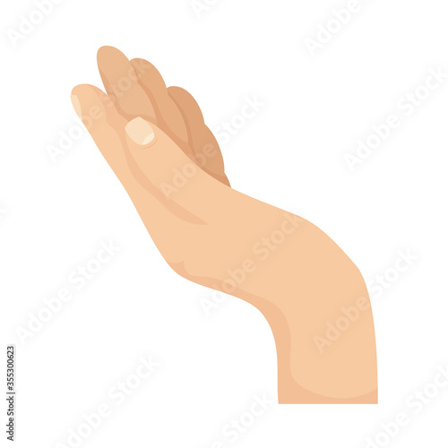 hand human receiving isolated icon