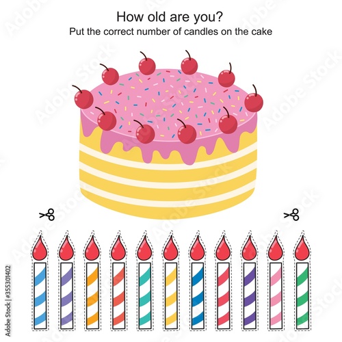 How old are you game for kids with a birthday cake