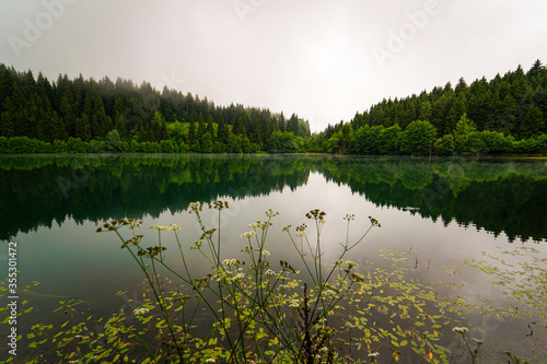Fototapeta Naklejka Na Ścianę i Meble -  beautiful reflection photo in Lake shavshat