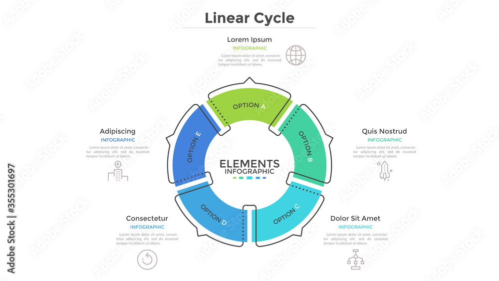 Naklejka premium Modern Infographic Options Template