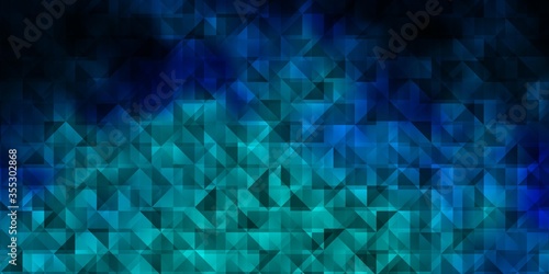 Dark BLUE vector background with polygonal style.