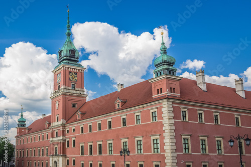 Royal Castle located on Castle Square on the Old Town of Warsaw, Poland