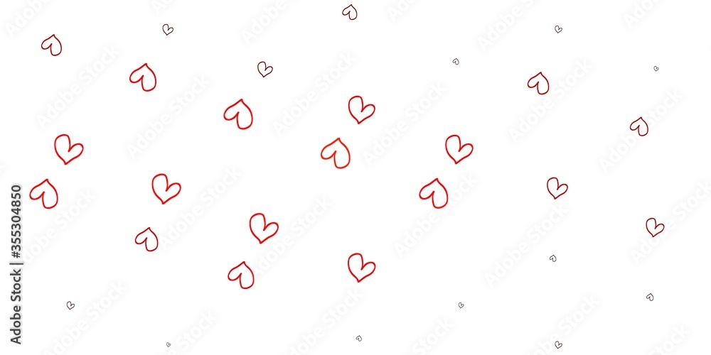 Light Orange vector background with hearts. Light Orange vector background with hearts.