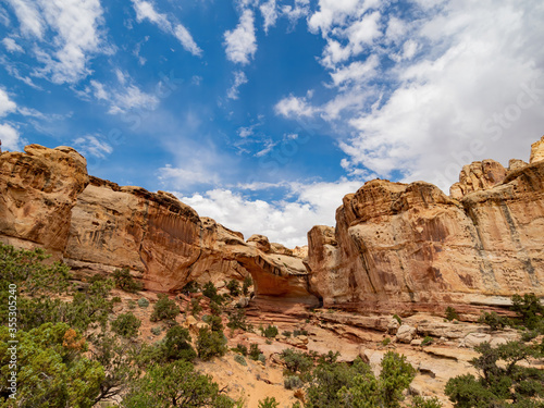 Sunny view of the Hickman Bridge of Capitol Reef National Park © Kit Leong