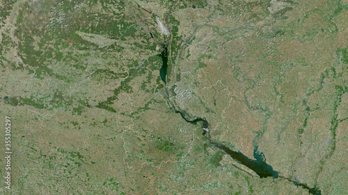 Kiev, Ukraine - outlined. Satellite