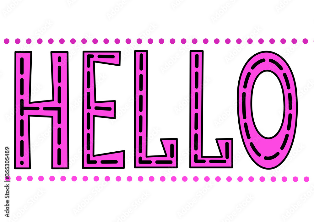 Hello. Caption for the concept of a banner, poster, and sticker with the text Hello. Hello message icon on a white background, geometric style. Simple logo. Hello. Caption for the concept of a banner, poster, and sticker with the text Hello. Hello message icon on a white background, geometric style. Simple logo.