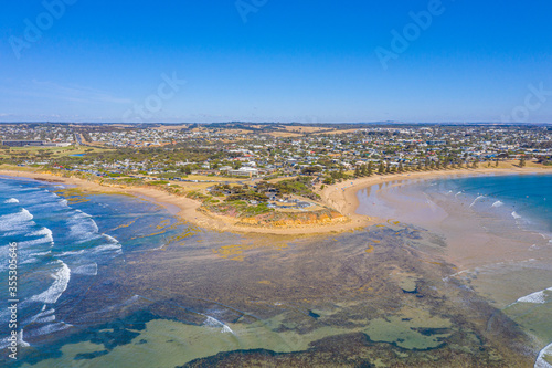 View of a beach at Torquay, Australia photo