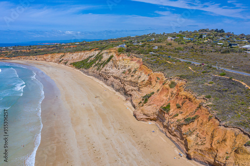 Aerial view of a beach at Anglesea in Australia photo