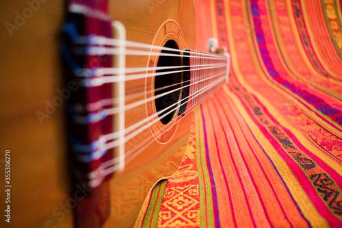 Charango on Andean Pattern blanket photo