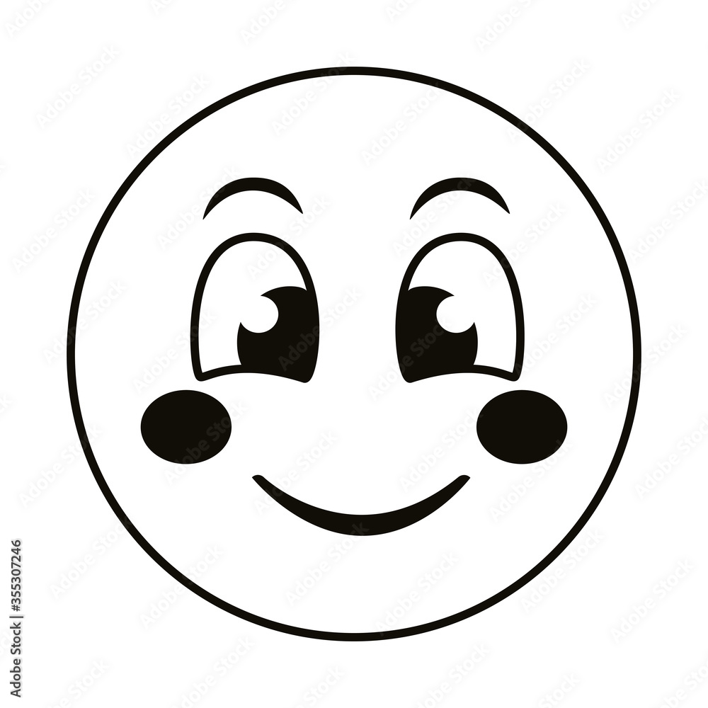 happy emoji face line style icon happy emoji face line style icon