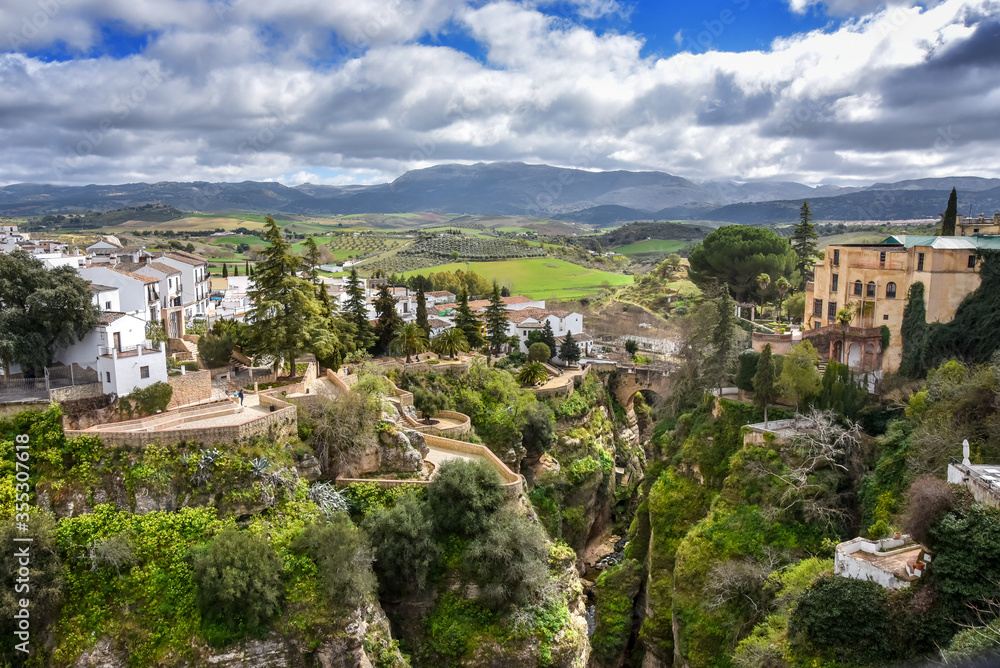 Magnificent view of the city of Ronda in Spain