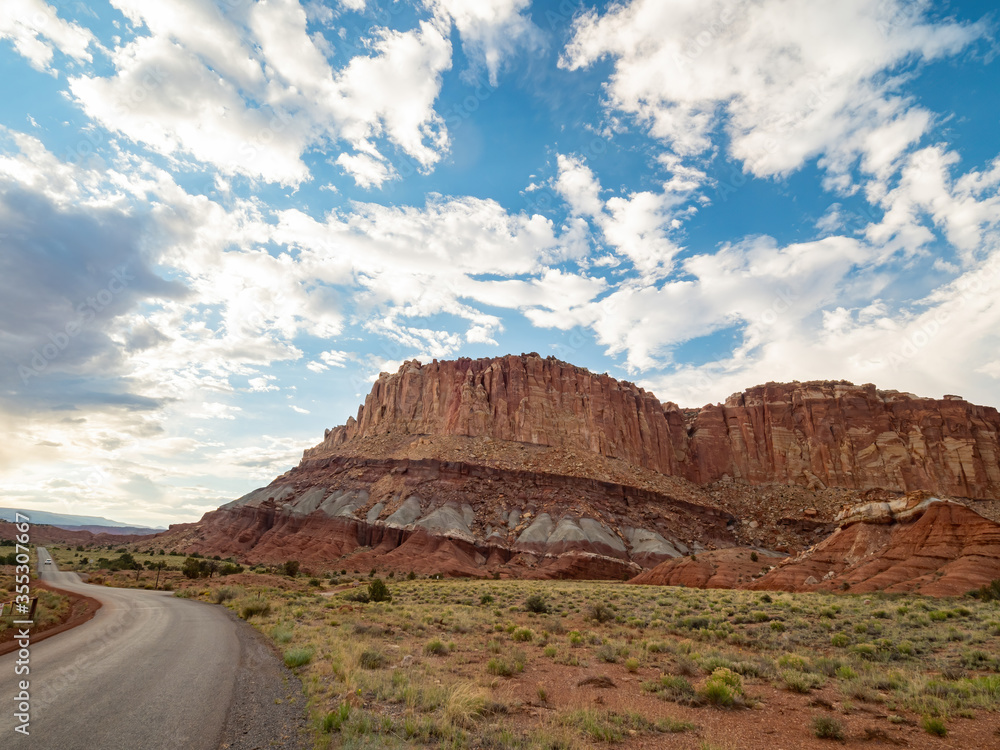 Fototapeta premium Beautiful landsacpe along the Scenic drive of Capitol Reef National Park