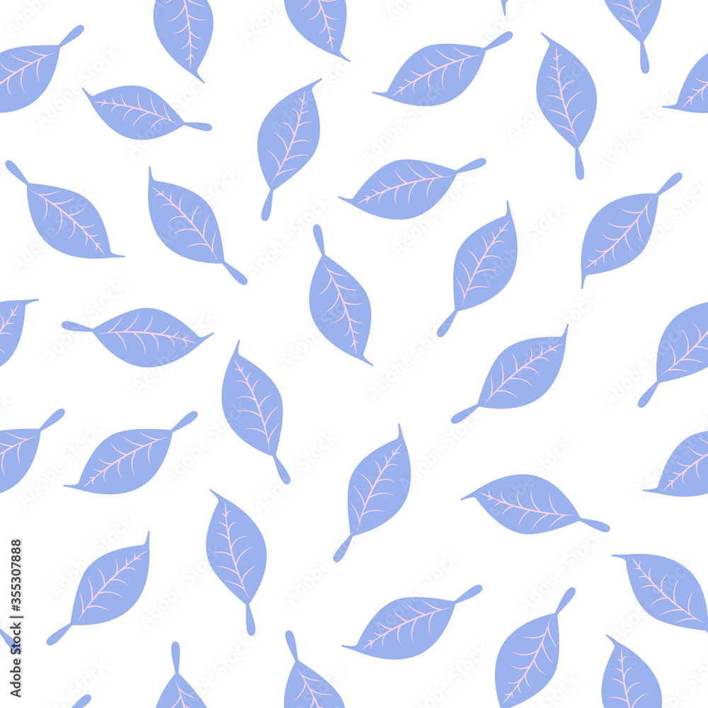 Obraz premium Seamless pattern with stylized colorful leaves. Endless texture for your design, fabrics.