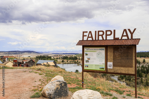 city sign, mountain town of colorado