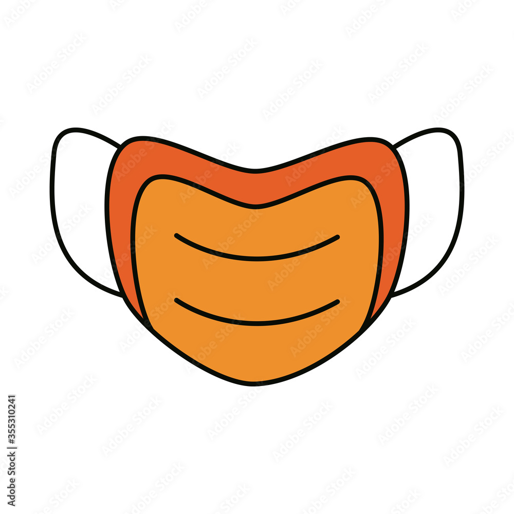 medical mask protection, covid 19 coronavirus prevention spread outbreak disease pandemic flat style icon medical mask protection, covid 19 coronavirus prevention spread outbreak disease pandemic flat style icon