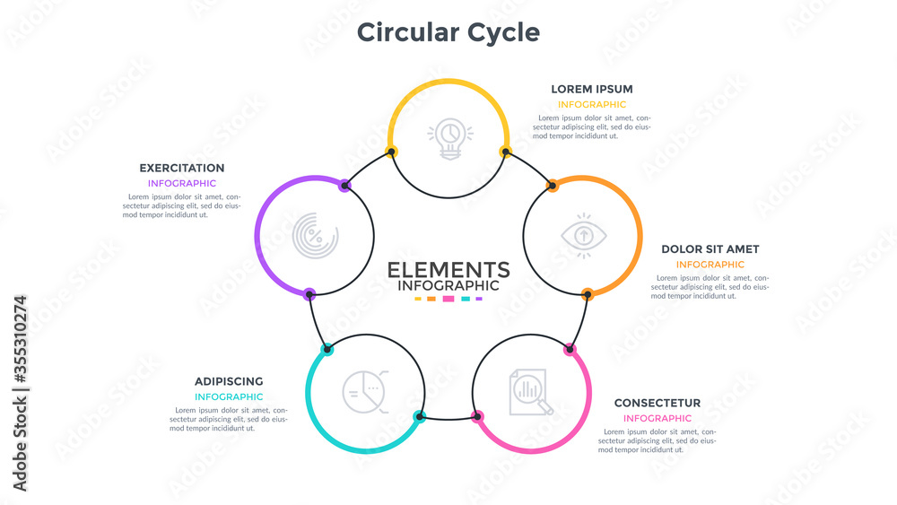 Fototapeta premium Modern Infographic Options Banner