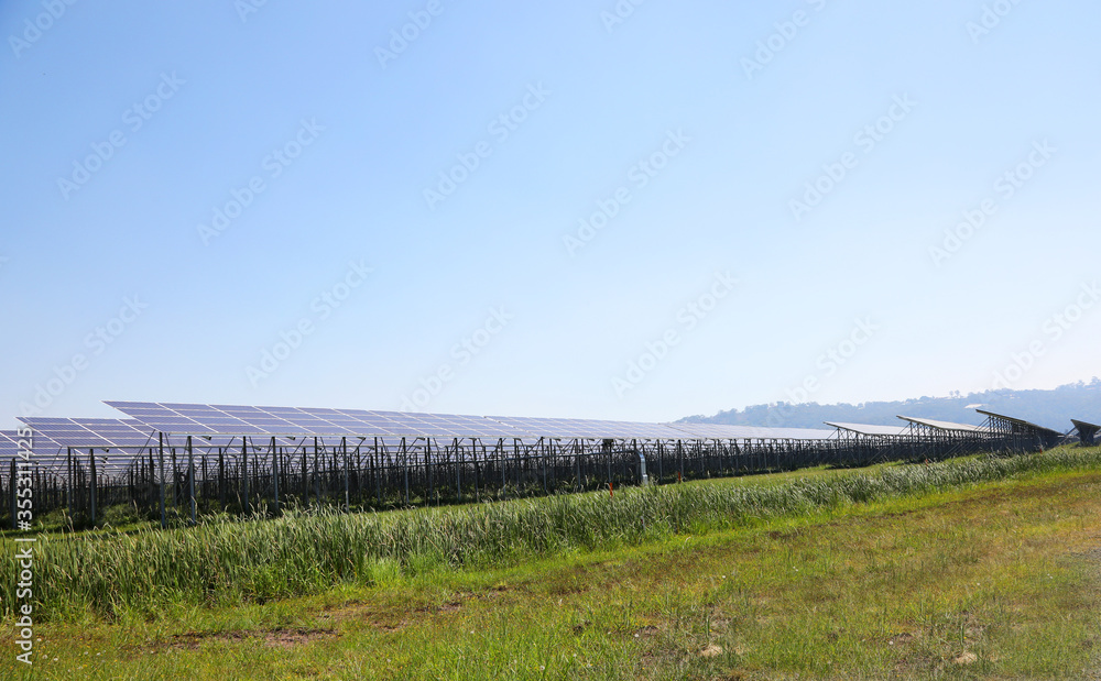 A large solar farm in Queensland, Australia