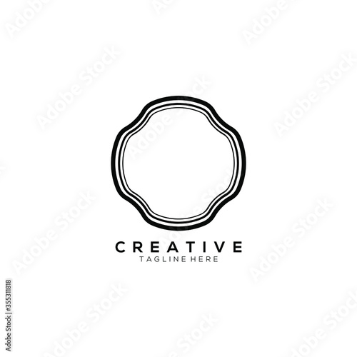 mandala black monogram vector logo