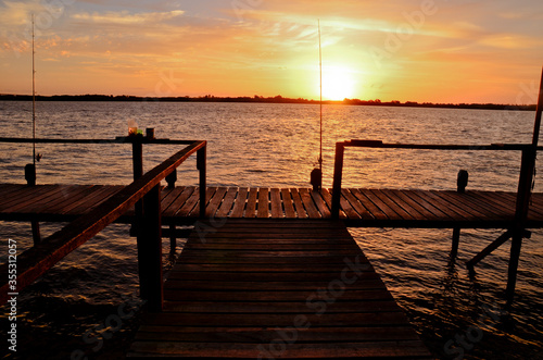 sunset at the pier © Eduardo Lopez 