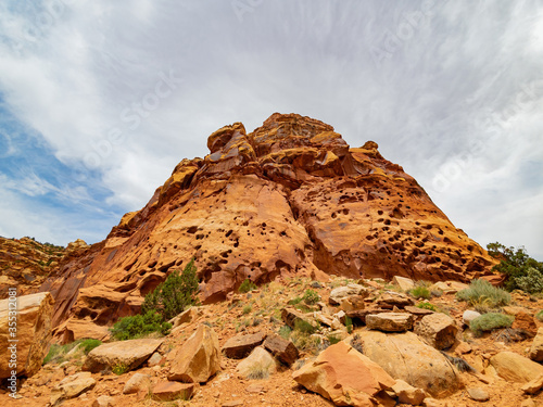 Beautiful landscape along the Cassidy Arch Trail of Capitol Reef National Park