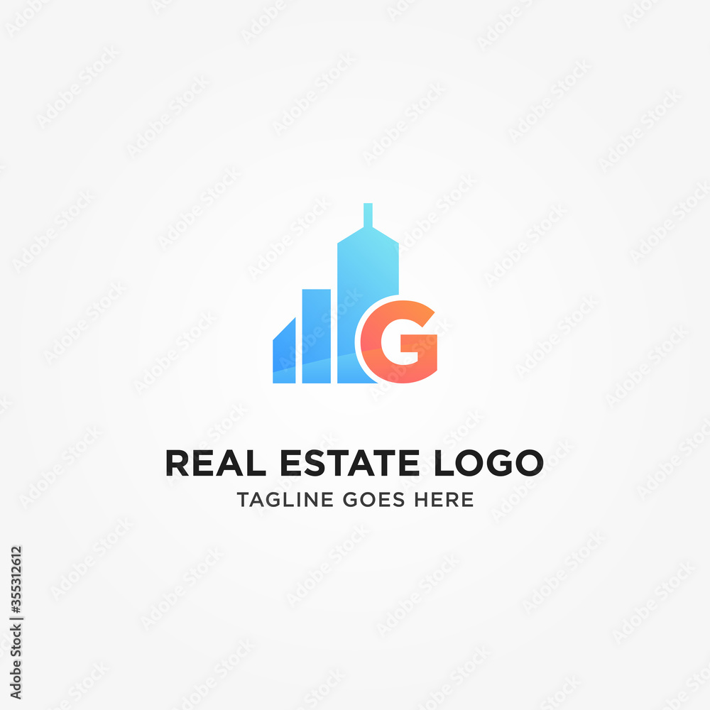 Simple and Modern G Letter Real Estate Logo Template for Your Business Simple and Modern G Letter Real Estate Logo Template for Your Business
