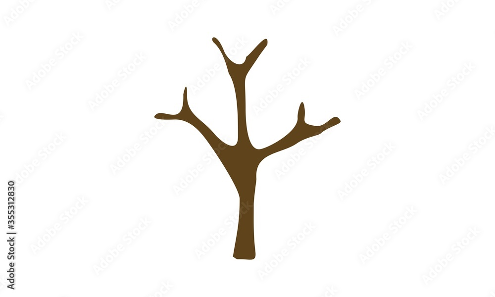 Tree trunk illustration icon vector