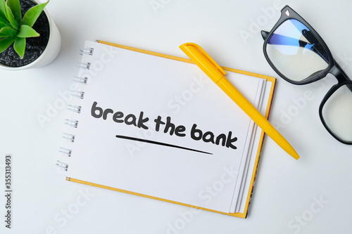 break the bank - english money idiom hand lettering