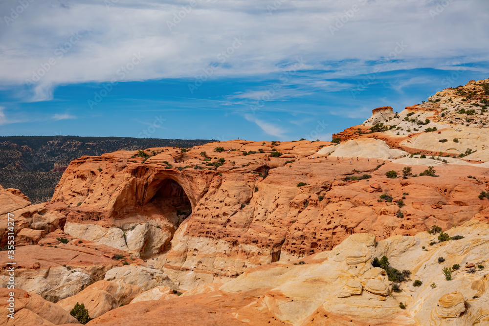 Daytime of the Beautiful Cassidy Arch of Capitol Reef National Park