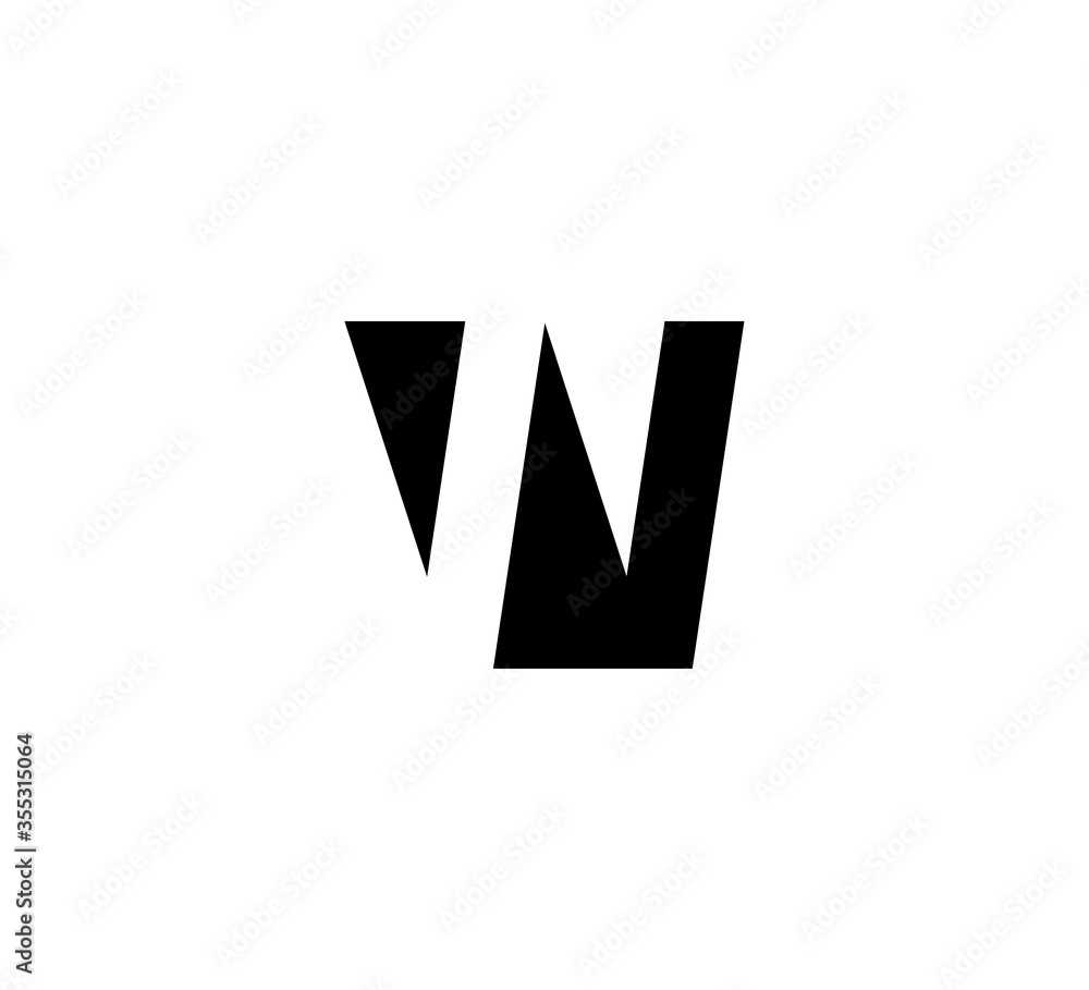 Initial letters Logo black positive/negative space VV Initial letters Logo black positive/negative space VV