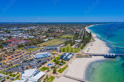 Aerial view of a beach in Busselton, Australia photo