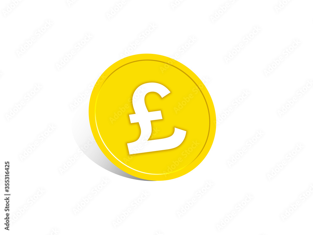 Illustration of pound coin ポンドコインのラスト Illustration of pound coin ポンドコインのラスト