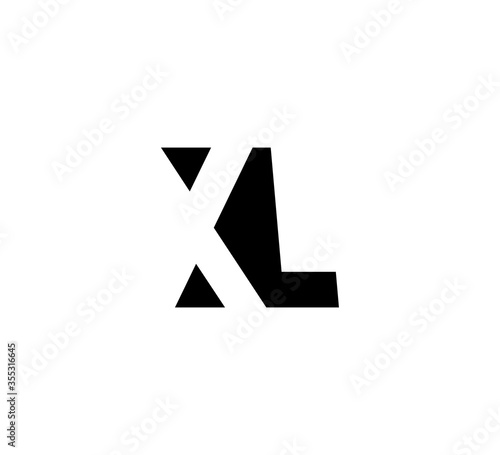 Initial letters Logo black positive/negative space XL