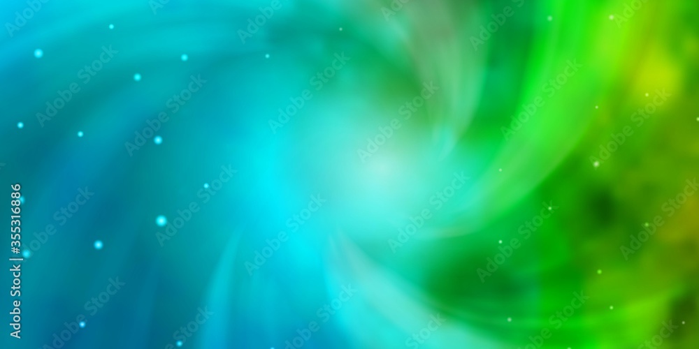 Light Blue, Green vector texture with beautiful stars. Shining colorful illustration with small and big stars. Pattern for wrapping gifts. Light Blue, Green vector texture with beautiful stars. Shining colorful illustration with small and big stars. Pattern for wrapping gifts.