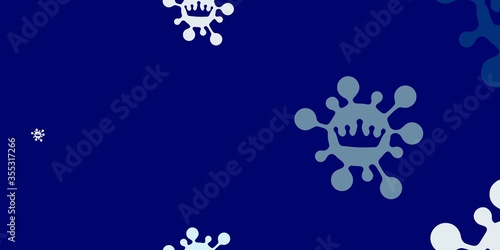 Light blue vector texture with disease symbols.