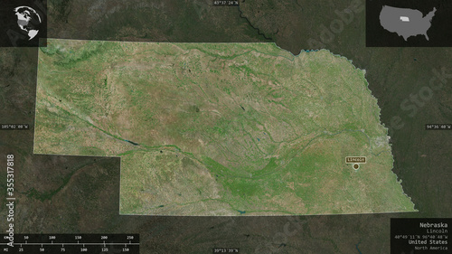 Nebraska, United States - composition. Satellite #355317818