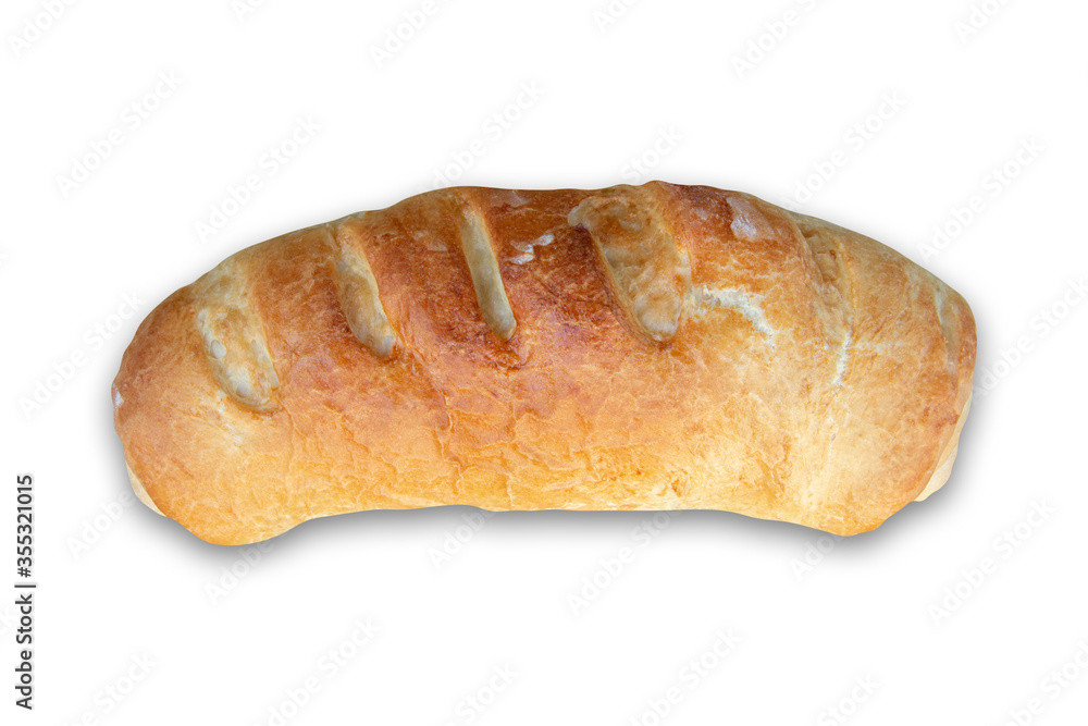 handmade homemade bread. Isolated on white background. handmade homemade bread. Isolated on white background.