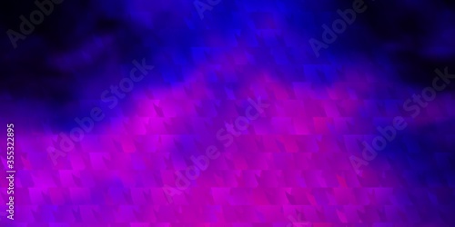 Dark Purple vector texture with triangular style.