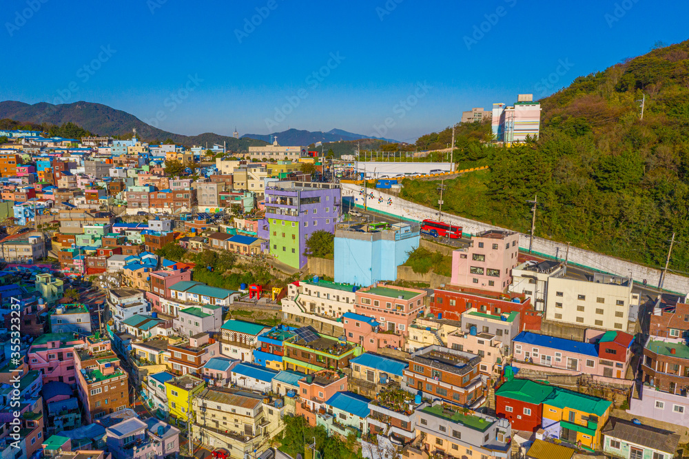 Φωτογραφία Aerial view of Gamcheon cultural village in Busan, Republic of Korea
