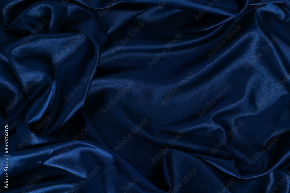 Texture Satin ripple fabric Blue cloth simple surface used us luxury backdrop products design Texture Satin ripple fabric Blue cloth simple surface used us luxury backdrop products design