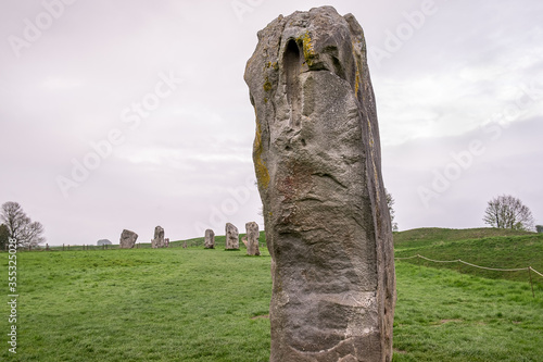 Prehistoric Stones at Avebury in Wiltshire England
