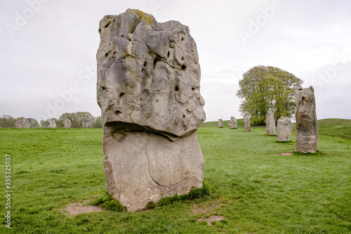 Prehistoric Stones at Avebury in Wiltshire England