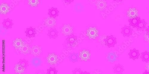 Light Purple, Pink vector backdrop with chaotic shapes.