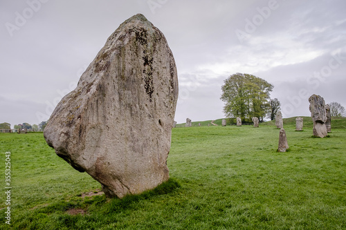 Prehistoric Stones at Avebury in Wiltshire England