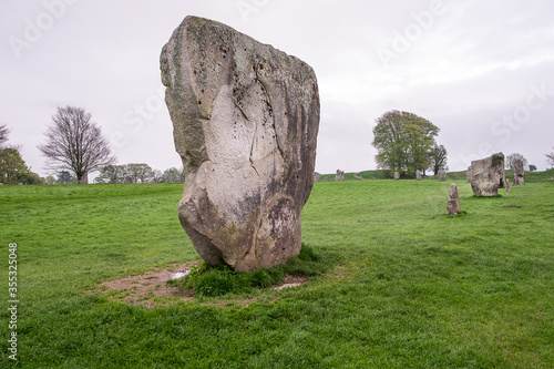 Prehistoric Stones at Avebury in Wiltshire England